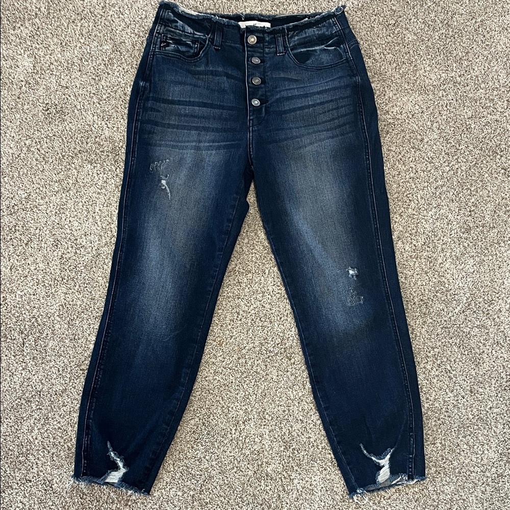 KanCan Midnight Blue Cropped Jeans